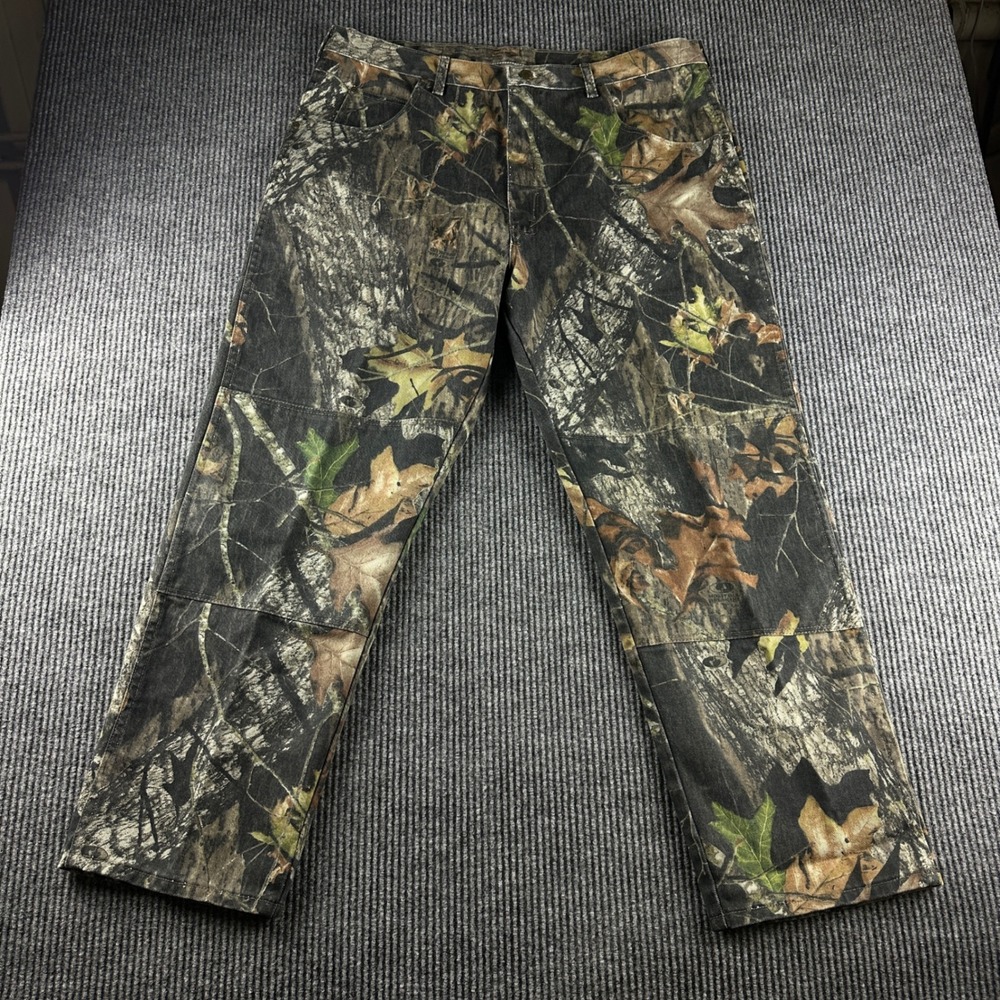 Wrangler Authentic Jeans Mens 40x30 Mossy Oak Camo Straight Leg Pants 3177
